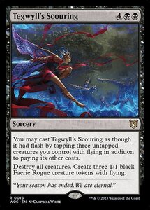 MTG ■黒/英語版■ 《テグウィルの一掃/Tegwyll's Scouring》エルドレインの森：統率者 WOC