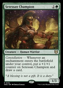 MTG ■緑/英語版■ 《セテッサの勇者/Setessan Champion》エルドレインの森：統率者 WOC