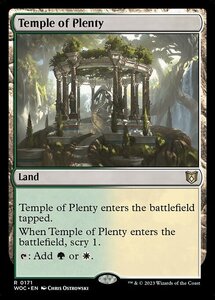 MTG ■土地/英語版■ 《豊潤の神殿/Temple of Plenty》エルドレインの森：統率者 WOC