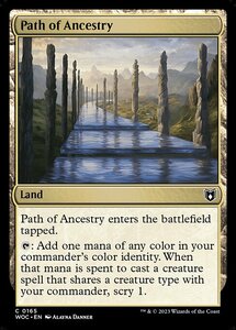 MTG ■土地/英語版■ 《祖先の道/Path of Ancestry》エルドレインの森：統率者 WOC