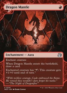 MTG ■赤/英語版■ 《ドラゴンのマントル/Dragon Mantle》★FOIL★ エルドレインの森 おとぎ話 WOT