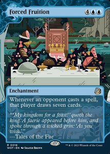 MTG ■青/英語版■ 《無理強いた成果/Forced Fruition》エルドレインの森 おとぎ話 WOT