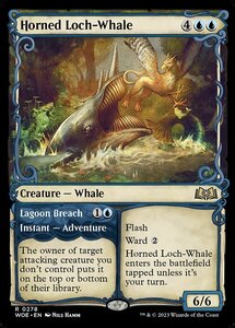 MTG ■青/英語版■ 《有角の湖鯨/Horned Loch-Whale》▲ショーケース▲エルドレインの森 WOE