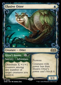 MTG ■青/英語版■ 《神出鬼没のカワウソ/Elusive Otter》▲ショーケース▲エルドレインの森 WOE