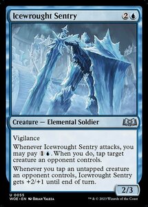 MTG ■青/英語版■ 《氷造の歩哨/Icewrought Sentry》★FOIL★エルドレインの森 WOE