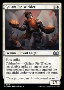 MTG ■白/英語版■ 《勇敢なパイ使い/Gallant Pie-Wielder》★FOIL★エルドレインの森 WOE