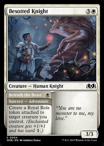 MTG ■白/英語版■ 《恋に落ちた騎士/Besotted Knight》★FOIL★エルドレインの森 WOE