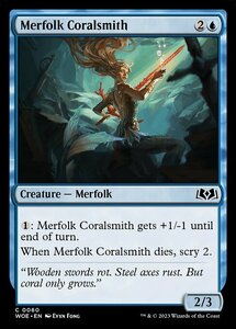 MTG ■青/英語版■ 《マーフォークの珊瑚鍛冶/Merfolk Coralsmith》エルドレインの森 WOE