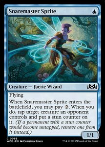 MTG ■青/英語版■ 《罠名人のスプライト/Snaremaster Sprite》エルドレインの森 WOE