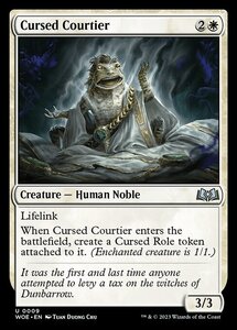 MTG ■白/英語版■ 《呪われし廷臣/Cursed Courtier》エルドレインの森 WOE