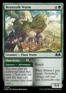 MTG ■緑/英語版■ 《豆の木のワーム/Beanstalk Wurm》エルドレインの森 WOE