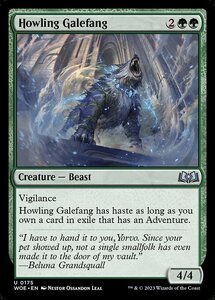 MTG ■緑/英語版■ 《吼えたける突風牙/Howling Galefang》エルドレインの森 WOE