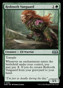 MTG ■緑/英語版■ 《赤歯の先兵/Redtooth Vanguard》エルドレインの森 WOE