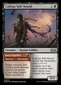 MTG ■黒/英語版■ 《無感情の売剣/Callous Sell-Sword》エルドレインの森 WOE