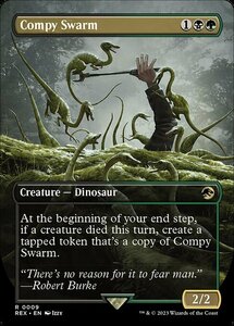 MTG ■金/英語版■ 《コンプソグナトゥスの大群/Compy Swarm》★FOIL★ イクサラン：失われし洞窟 ジュラシックワールド REX