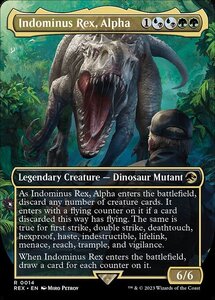 MTG ■金/英語版■ 《君臨するもの、インドミナス・レックス/Indominus Rex, Alpha》イクサラン：失われし洞窟 ジュラシックワールド REX