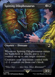 MTG ■黒/英語版■ 《毒吐きディロフォサウルス/Spitting Dilophosaurus》イクサラン：失われし洞窟 ジュラシックワールド REX