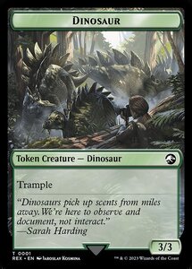 MTG ■トークン/英語版■ 《恐竜トークン》イクサラン：失われし洞窟 ジュラシックワールド REX