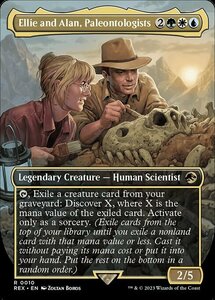 MTG ■金/英語版■ 《古生物学者、エリーとアラン/Ellie and Alan, Paleontologists》イクサラン：失われし洞窟 ジュラシックワールド REX