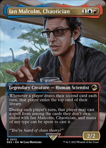 MTG ■金/英語版■ 《カオス理論家、イアン・マルコム/Ian Malcolm, Chaotician》イクサラン：失われし洞窟 ジュラシックワールド REX