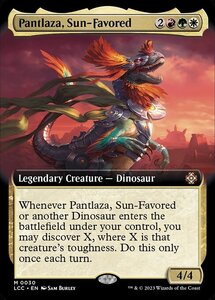 MTG ■金/英語版■ 《太陽の寵児、パントラザ/Pantlaza, Sun-Favored》▲ 拡張アート▲ イクサラン：失われし洞窟 統率者 LCC