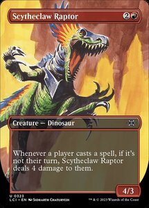 MTG ■赤/英語版■ 《鎌爪の猛竜/Scytheclaw Raptor》 ★ボーダーレスFOIL★ イクサラン：失われし洞窟 LCI