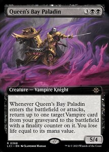 MTG ■黒/英語版■ 《女王湾の聖騎士/Queen's Bay Paladin》 ▲拡張アート▲ イクサラン：失われし洞窟 LCI