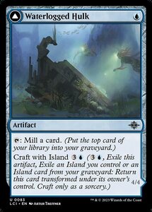 MTG ■青/英語版■ 《沈没船/Waterlogged Hulk》 ★FOIL★ イクサラン：失われし洞窟 LCI