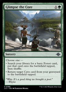 MTG ■緑/英語版■ 《中心核の瞥見/Glimpse the Core》 ★FOIL★ イクサラン：失われし洞窟 LCI