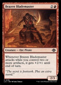 MTG ■赤/英語版■ 《鉄面連合の刃使い/Brazen Blademaster》 ★FOIL★ イクサラン：失われし洞窟 LCI