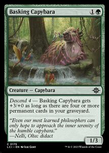 MTG ■緑/英語版■ 《日を浴びるカピバラ/Basking Capybara》 ★FOIL★ イクサラン：失われし洞窟 LCI