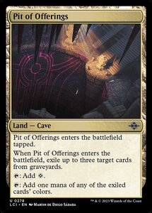 MTG ■土地/英語版■ 《捧げ物の穴/Pit of Offerings》 ★FOIL★ イクサラン：失われし洞窟 LCI