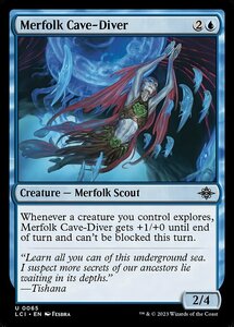 MTG ■青/英語版■ 《マーフォークの洞窟潜り/Merfolk Cave-Diver》 イクサラン：失われし洞窟 LCI