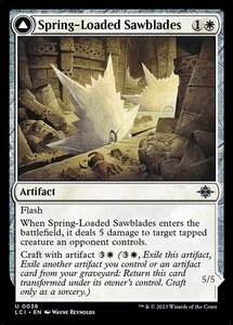 MTG ■白/英語版■ 《バネ仕掛けの鋸刃/Spring-Loaded Sawblades》 イクサラン：失われし洞窟 LCI