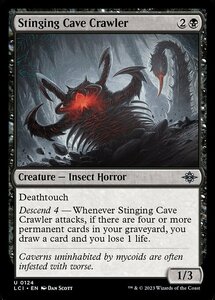 MTG ■黒/英語版■ 《洞窟を這い刺すもの/Stinging Cave Crawler》 イクサラン：失われし洞窟 LCI