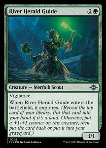 MTG ■緑/英語版■ 《川守りの案内人/River Herald Guide》 イクサラン：失われし洞窟 LCI