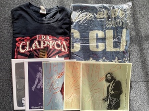 Eric Clapton エリッククラプトン Tシャツ 中古 スポーツタオル新品 武道館 廃盤 黒　オマケ付