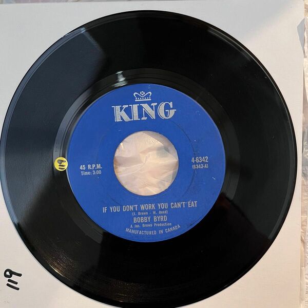 bobby byrd/if you don't work you can't eat 7inch レコード