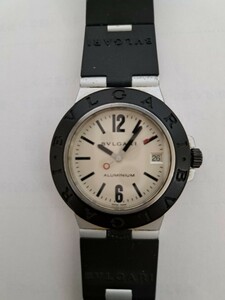 ★BVLGARI ブルガリ アルミニウム 腕時計 AL38A メンズユニセックス 稼働品【リューズ部分に不具合あり】