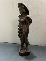 アジアン雑貨　木彫りの女性像　裸婦　南国　バリ島　女性　インテリア　置物　オブジェ_画像3