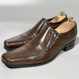  prompt decision KATHARINE HAMNETT Katharine Hamnett Loafer slip-on shoes Brown tea color men's original leather leather shoes 25cm business shoes E1832