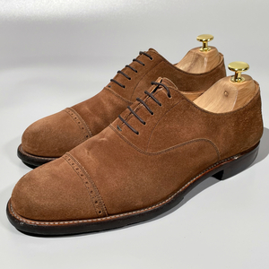 即決 SCOTCH GRAIN スコッチグレイン ストレートチップ ブラウン 茶色 メンズ 本革 スエード 革靴 25.5cm ビジネスシューズ 紳士靴 E1830