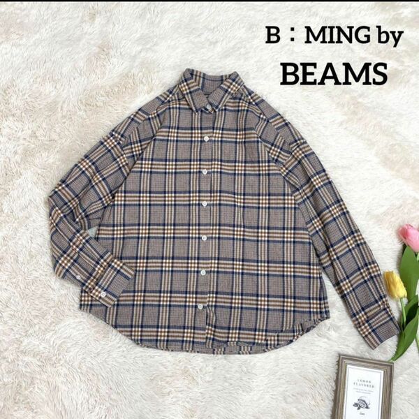 B：MING by BEAMS ネルシャツ チェックシャツ 秋冬 サイズS
