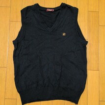 CHAPS ポロ　ラルフローレン ベスト　ニット　黒　ブラック　Vネック　Lサイズ　 POLO　Ralph Lauren_画像1