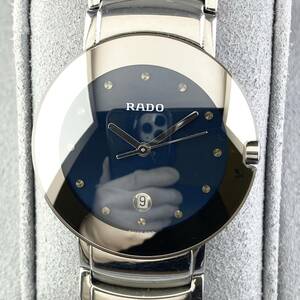 【1円〜】RADO ラドー 腕時計 メンズ DIASTAR ダイヤスター ブルー文字盤 ラウンドフェイス デイト 可動品