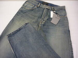 ② 未使用 BALENCIAGA JEANS バレンシアガ ジーンズ ユニセックス デニム XS ルーズフィット 736540 TNW01 4012 ライトブルー（92）a