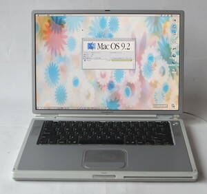 PowerBook G4 チタニュウム 最終型 最速1GHz 1GB(Max)/60GB/SD/英KB OS9単独起動可　 美 サイレント