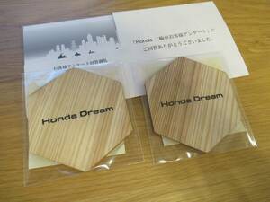 ☆ホンダドリーム Honda Dream スライスコースター（ペア） 2セット 非売品☆