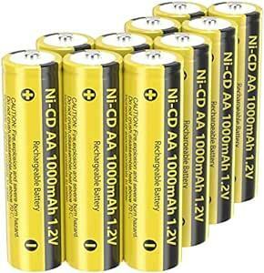 10本 PKCELL ニカド電池 単3形 1.2V ニッカド 充電電池 NICD AA1000mAh (10本組
