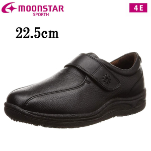 SP2730WSR black 22.5cm moon Star spo rus lady's shoes shoes 4E month star MOON STAR. slide sole water repelling processing woman 